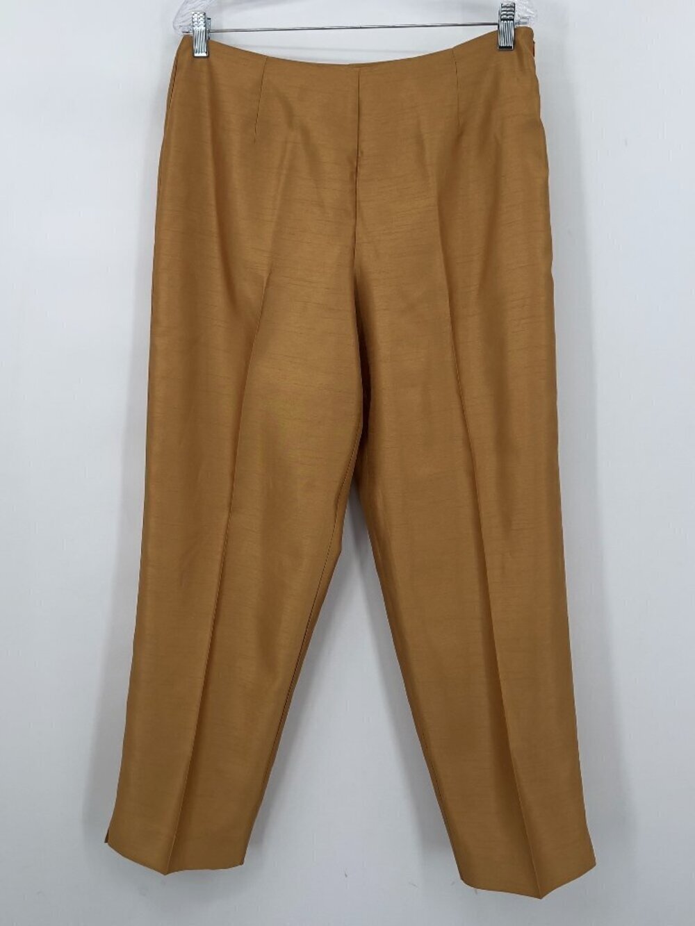 Midnight‎ Velvet Women’s Gold Tapered Dress Pants Side Zip